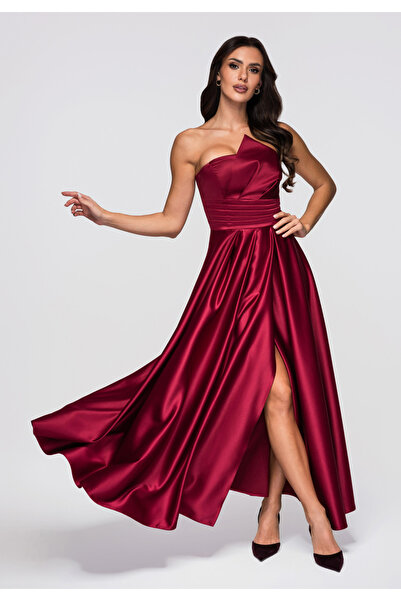 Larica by Ombre Βραδινό φόρεμα LA-OM-DLR175 - μπορντό