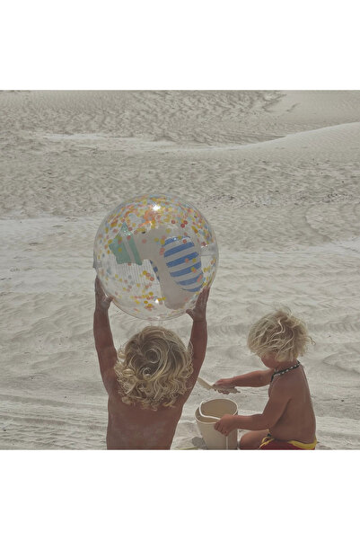 SunnyLife 3 Boyutlu Inflatable Mavi Çizgili Plaj Topu