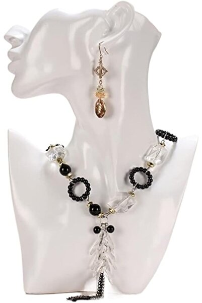 Generic Abstract Minimalist Resin Jewelry Display Sculpture ( White)