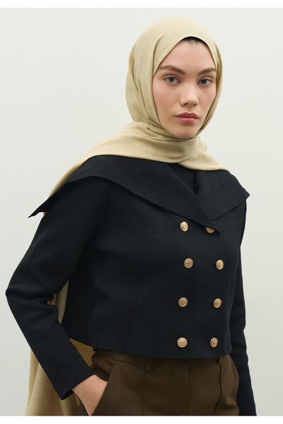 Freshscarfs Monogram Cotton Flosh Jacquard Shawl Sand