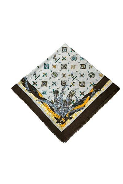 Nish&Chic Patterned Wool Square Shawl