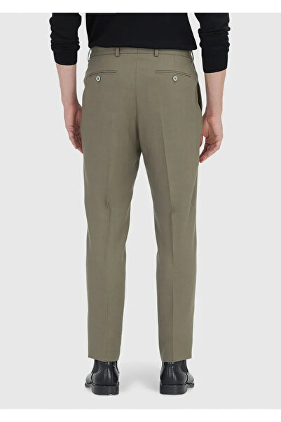 Ramsey Mink Woven Regular Fit Casual Wool Blend Trousers