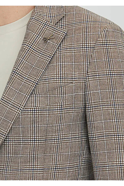 Ramsey Mink Plain Zeroweight Slim Fit Wool Blend Coat