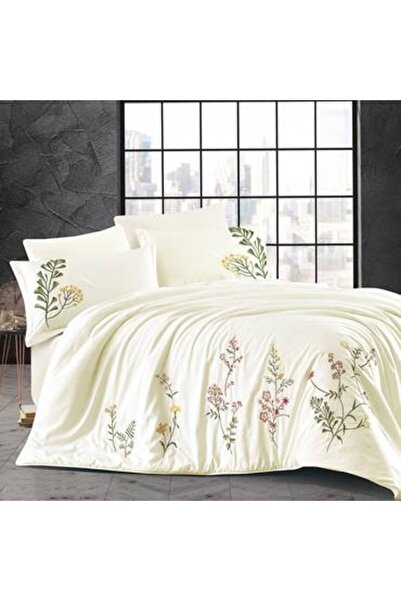 Pazar Home Bedding Double bedsheet set, 6 pieces, 260*240cm, embroidered, Bazaar Home Yuna -001