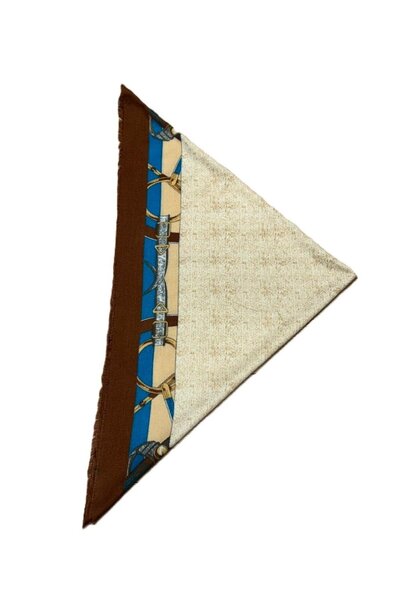 Nish&Chic Patterned Wool Square Shawl