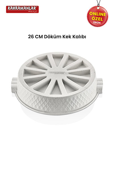 Kahramanlar Lisbon white cast cake mold titanium 28 cm