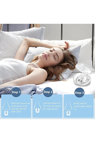 Generic 8 قطع من أجهزة منع الشخير أثناء النوم، مشبك أنف من السيليكون لمنع الش...