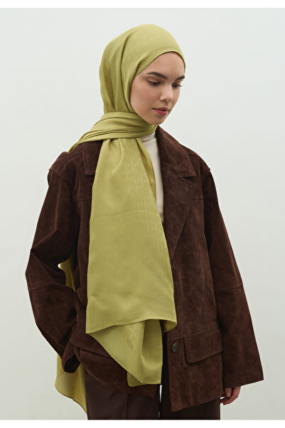 Freshscarfs Monogram Cotton Flower Jacquard Shawl Sweet Yellow