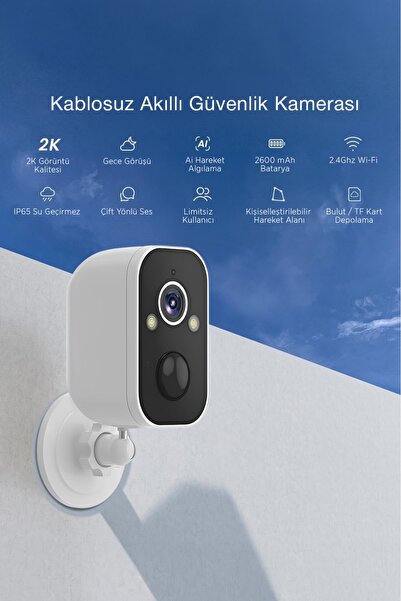 Kensa Kablosuz Güvenlik Kamerası 1080P Full HD – WiFi, Gece Görüş, İki Yönlü ...