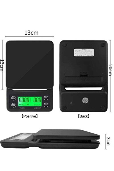 Generic Electronic Weighing Coffee Scale,Mini Electronic Scale, Coffee Scale with Timer,Professional Digital