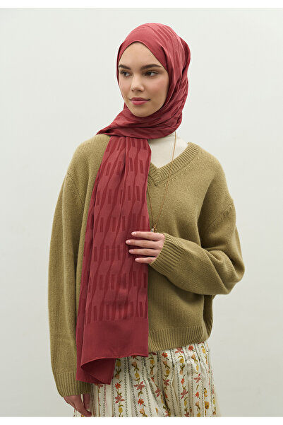 Freshscarfs Nara Cotton Flower Jacquard Shawl Cherry Blossom