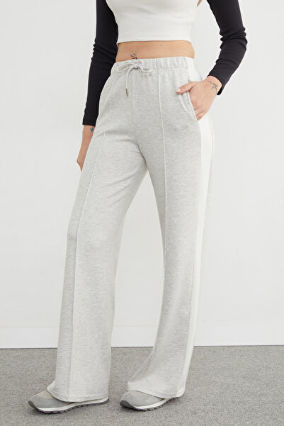Fulla Moda Modal Sweatpants with Side Stripes