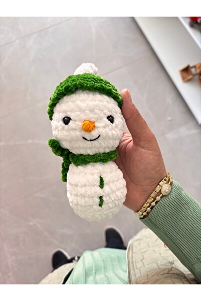 El Yapımı Amigurumi Kardan Adam Oyuncak – Kadife İp