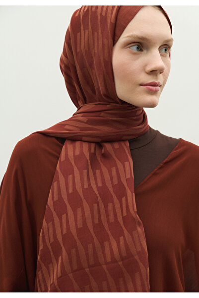 Freshscarfs Nara Cotton Flower Jacquard Shawl Tile