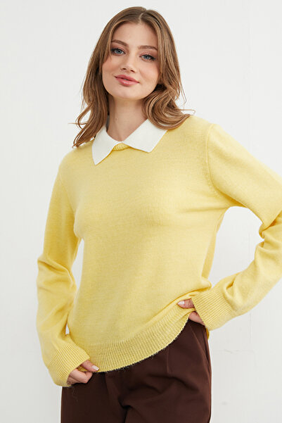 Fulla Moda Basic Polo Neck Knitwear Sweater