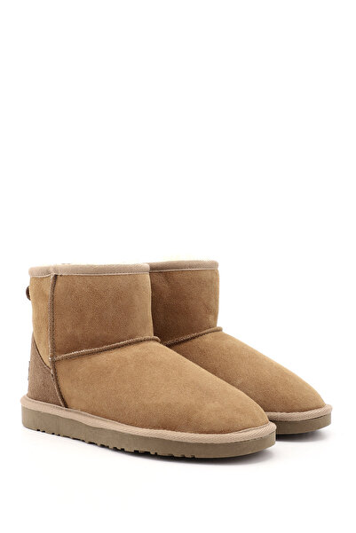 GÖNDERİ(R) Women's Sahra Suede Short Genuine Leather Fur Boots