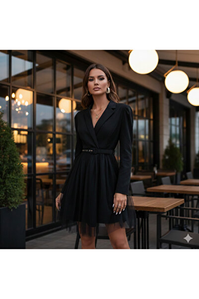 Kokosh moda Kadın Blazer Tasarım Tüllü Elbise ~Özel Tasarım Şıklık~