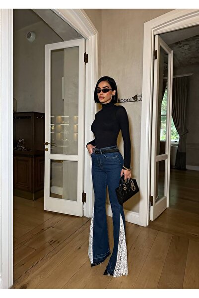 mrc بنطلون ليكرا للنساء واسع الأرجل