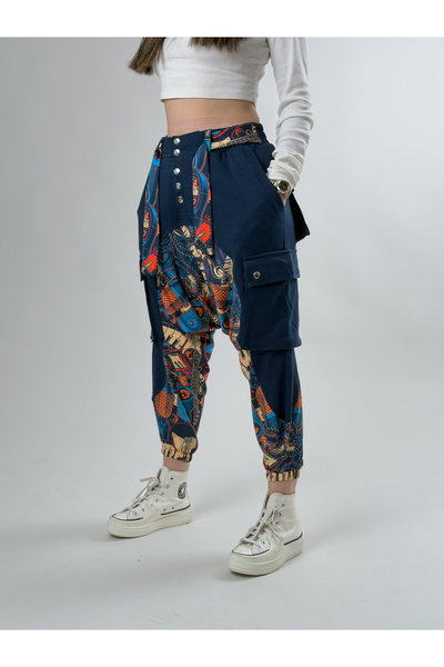 COCOPELLI Γυναικείο αθλητικό φαρδύ παντελόνι με μουσικό σχέδιο Garni Design COC2622