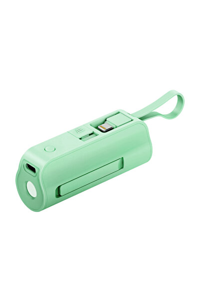 EYD 5000mah Power Bank 12W 2-In-1 Interface (tpye-c&Lightning) with LED Bright Flashlight Hands Free