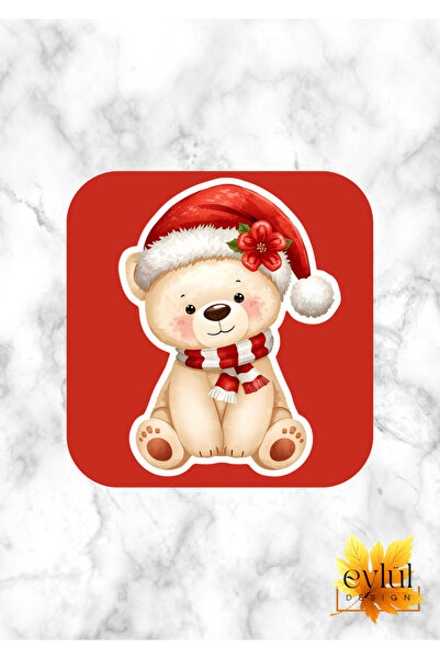 Eylül Design New Year Themed Fun Special Design Printed Mdf Square Coaster New Year Gift