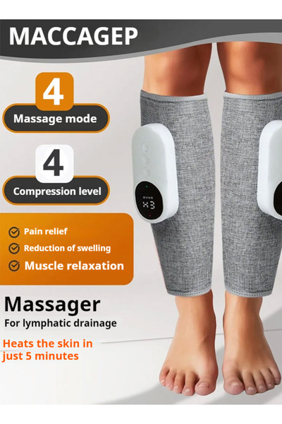 OEMG تخفيف آلام الساق بضغط الهواء والحرارة - جهاز تدليك لاسلكي للساقين والذراعين