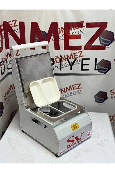 SÖNMEZ ENDÜSTRİYEL Sönmez Vakum 2 Bölme Karton Tabak Kapatma Yapıştırma Makinesi
