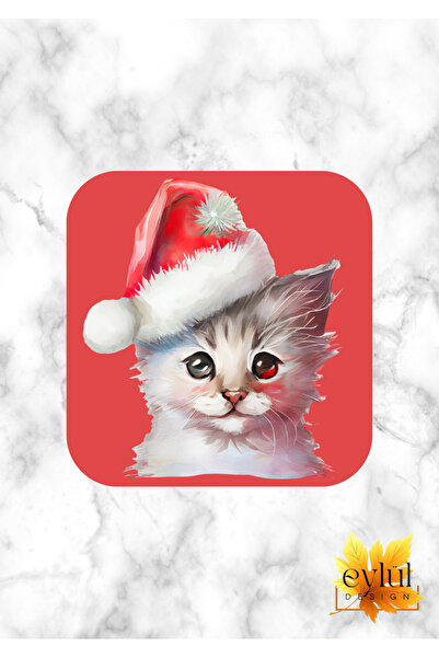 Eylül Design New Year Themed Fun Special Design Printed Mdf Square Coaster New Year Gift