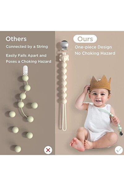 Aputue مجموعة من 4 مشابك مصاصة - حاملات مصاصة من قطعة واحدة من السيليكون، مشا...