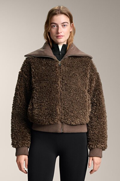Oysho Textured faux-shearling jacket