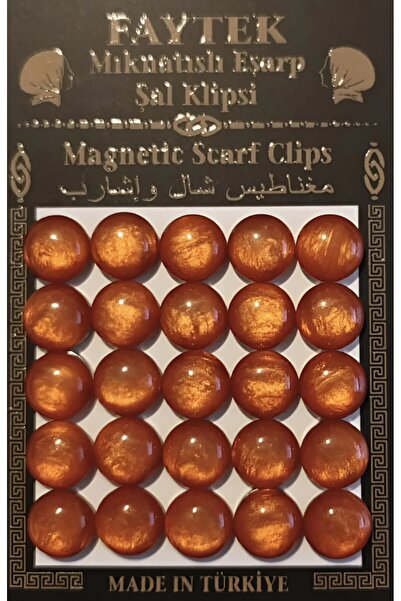 Vi Caro 2 li Set 2 Çift (4 Adet) Eşarp Şal Türban Baş Örtüsü Mıknatısı + 50 A...