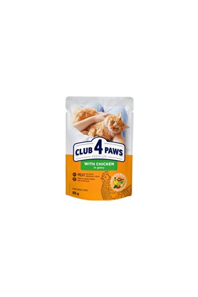 Club4Paws كلوب فور باوز طعام رطب للقطط بالدجاج في المرق 85g