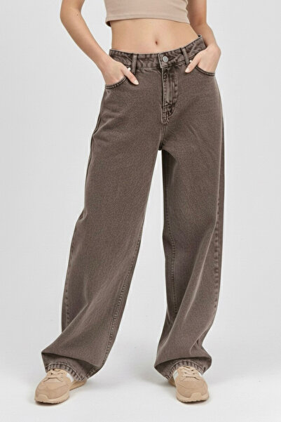 TOFİSA Palazzo Jeans Tint-Brown - 28060-Tint-Brown