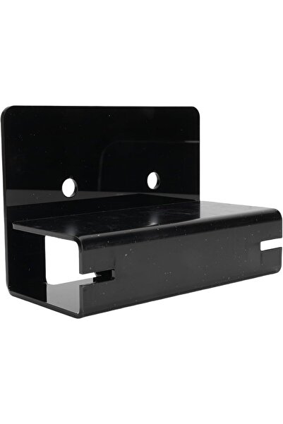 Slasa Acrylic Toothbrush Holder (17×12×8 cm) Wall Mounted Organizer, Black, Cable & Bathroom