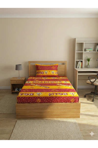 Home Single Fan Lion Elastic Sheet Set
