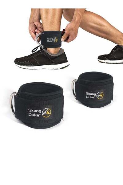 SKDK عبوتان من أحزمة الكاحل المبطنة مع حلقة على شكل حرف D - للجنسين