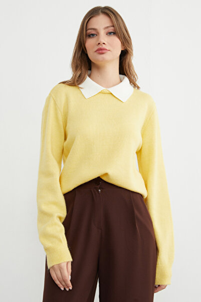 Fulla Moda Basic Polo Neck Knitwear Sweater