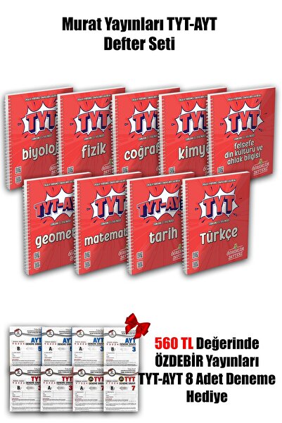 Murat Yayınları 2026 TYT Türkçe-Matematik-Fizik-Kimya-Biyoloji-Tarih-Coğrafya...