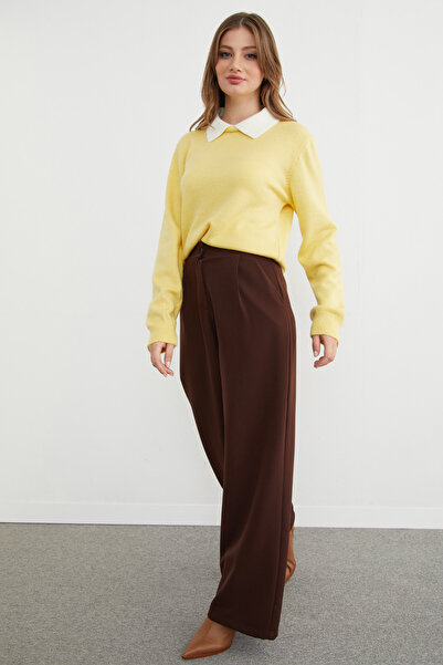 Fulla Moda Basic Polo Neck Knitwear Sweater