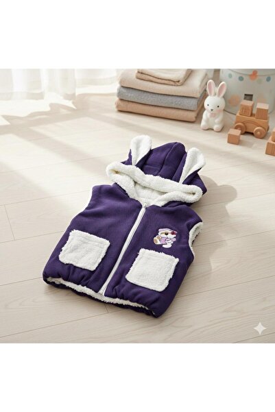 Baby Pattini Tavşan kulaklı Bebek yelek