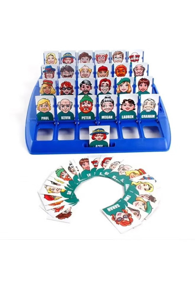 Generic Guess who he is? A fun guessing game, a portable two-player guessing game, children's travel game