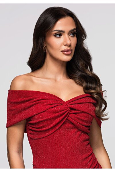 Larica by Ombre Βραδινό φόρεμα LA-OM-DLR264 - κόκκινο