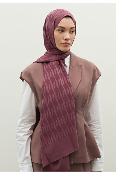 Freshscarfs Nara Cotton Floş Jacquard Shawl Peony