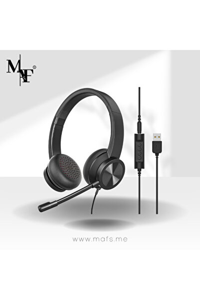 M.A&F's M.A&F USB Wired Over-Ear Headset with ENC Microphone