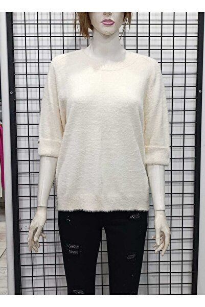 WIENELLA Bearded Textured Crew Neck Sweater