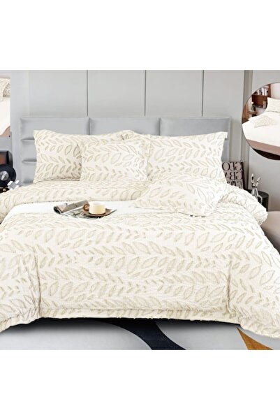 Casa de Vis Double bed linen set, satin cotton, 180 x 200 cm, 6-piece, elasticated, embossed, multicolor