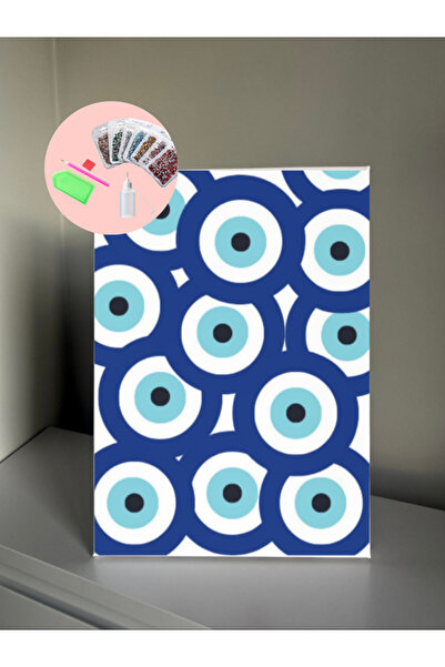 YADA Nazar - Rhinestone Kit, Diamond painting, Kristal Taş Yapıştırma 25x35 Kanvas