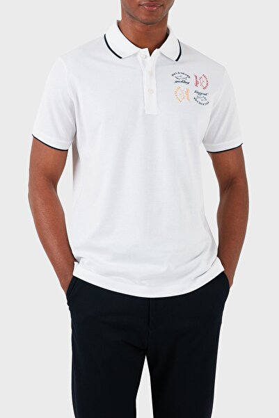 PAUL&SHARK MEN'S KNITTED POLOSHIRT C.WCOTTON