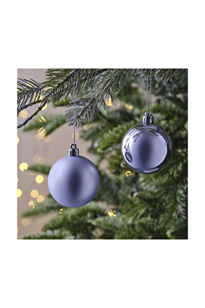 Altınkayaticaret زينة شجرة عيد الميلاد 10 قطع، كرة عيد الميلاد بقطر 6 سم، فضي...