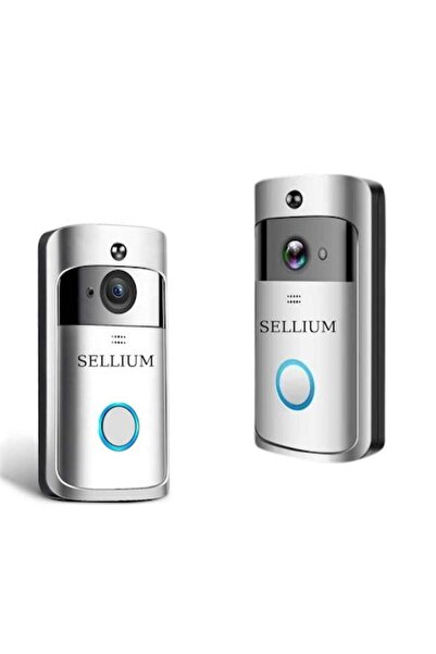 SELLIUM Wireless Video Doorbell, Wi‑Fi 1080P, Night Vision, Android/iOS Compatible, Silver
